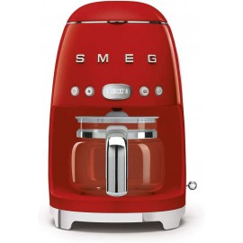 Smeg DCF02RDUS 50's Retro Style Drip Filter Coffee Maker Bundle CGF01R