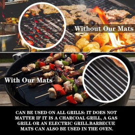 EXTSUD BBQ Grill Mat, 5 Pcs bbq Grill Mats Non Stick Reusable and Baki