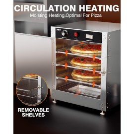 PYY Warming Cabinet 4 Tier 19x19x24 Hot Box Food Warmer for Catering,