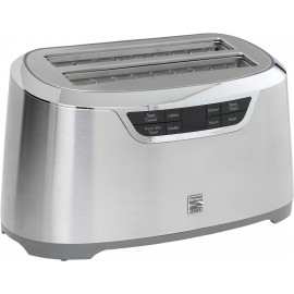 Kenmore Elite 4-Slice Long Slot Toaster Silver, One-Touch Auto-Lift, S