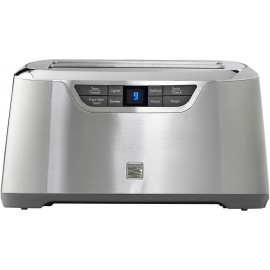 Kenmore Elite 4-Slice Long Slot Toaster Silver, One-Touch Auto-Lift, S