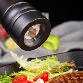 BINHAI Wooden Pepper Mill Black Pepper Grinder Kit Manual Mills Solid