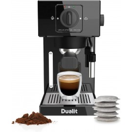 Dualit Espresso Coffee Machine | 1.4L Capacity | Black | Manual Dosing