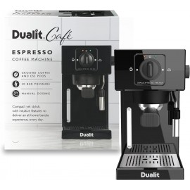Dualit Espresso Coffee Machine | 1.4L Capacity | Black | Manual Dosing