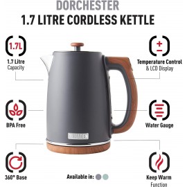 Haden Dorchester Temperature Control Kettle – 1.7L Digital Electric Ke