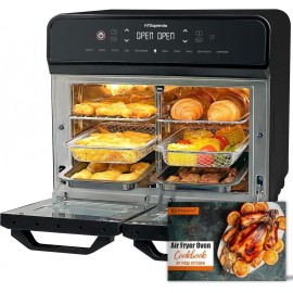 HYSapientia 22L Dual Zone Air Fryer Oven With Rotisserie,Large Double