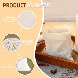 Irich 30 Pack Cotton Muslin Bags, Reusable Mesh Bags with Drawstring -