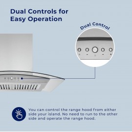 Hauslane | Chef Series IS-200 30 Modern Island Range Hood | Contempora