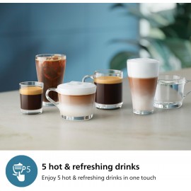 PHILIPS 3300 Series Fully Automatic Espresso Machine - 5 Beverages, In