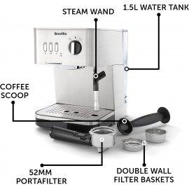 Breville Bijou Espresso Machine | Automatic and Manual Espresso, Cappu