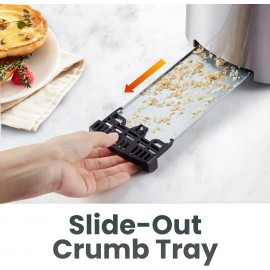 Elite Gourmet ECT4123 Long Slot 4 Slice Toaster, Extra Wide 1.5 and 5.