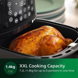 Philips Airfryer 5000 Series XXL, 7.2L (1.4Kg) - 6 portions, 16-in-1 A