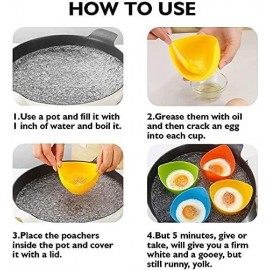 Egg Poacher Cups, Egg Boiler Mold Cup, Silicone Egg Poachers, Egg Poac