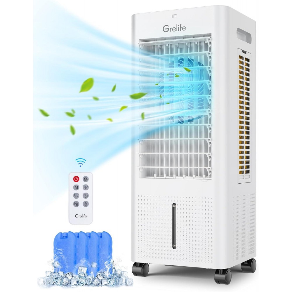 3-IN-1 Portable Evaporative Air Cooler,Grelife Air Cooler Cooling Fan