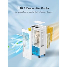 3-IN-1 Portable Evaporative Air Cooler,Grelife Air Cooler Cooling Fan