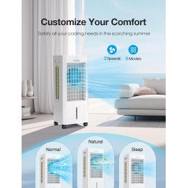 3-IN-1 Portable Evaporative Air Cooler,Grelife Air Cooler Cooling Fan