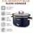 Tower T16042MNB Cavaletto 3.5 Litre Slow Cooker with 3 Heat Settings,