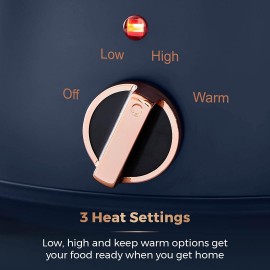 Tower T16042MNB Cavaletto 3.5 Litre Slow Cooker with 3 Heat Settings,