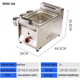 Commercial Gas Deep fryer Single Tank Deep Fryer with Basket Capacity