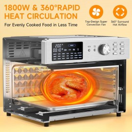30L Air Fryer Oven With Rotisserie, 1800W & 21 Preset Mode Countertop