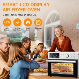 30L Air Fryer Oven With Rotisserie, 1800W & 21 Preset Mode Countertop