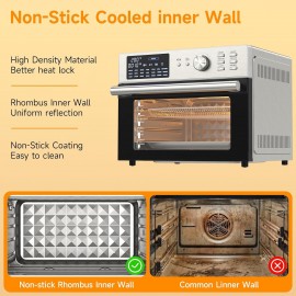 30L Air Fryer Oven With Rotisserie, 1800W & 21 Preset Mode Countertop