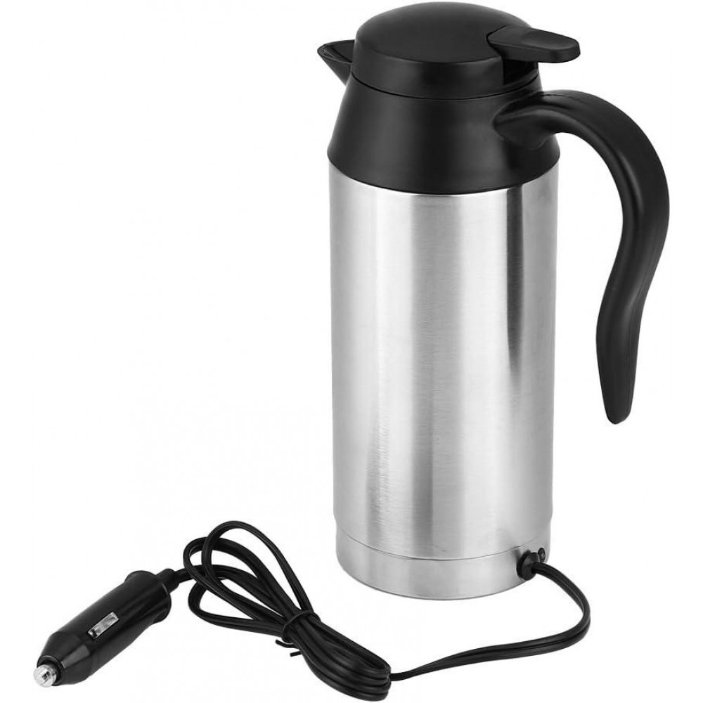 Travel Kettle, 750ml 12V Portable Stainless Steel Electric Car Kettle,