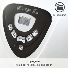 Morphy Richards Fastbake Breadmaker, 12 Programmes, 1.5lb, 2lb Loaf Si