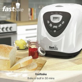 Morphy Richards Fastbake Breadmaker, 12 Programmes, 1.5lb, 2lb Loaf Si
