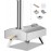 COSTWAY Outdoor Pizza Oven, Multi-Fuel Portable Pizza Maker with Pizza