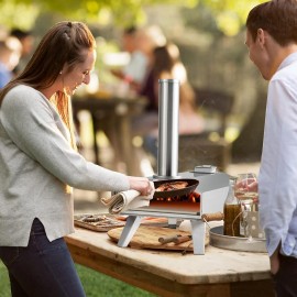 COSTWAY Outdoor Pizza Oven, Multi-Fuel Portable Pizza Maker with Pizza