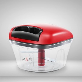 AEX Manual Food Processors Multi-Function Chopper Garlic Press Pull Ve