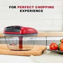 AEX Manual Food Processors Multi-Function Chopper Garlic Press Pull Ve
