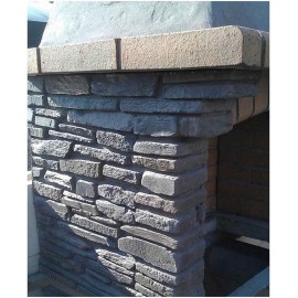 Mediterrani Masonry BBQ Grill - Dark Stone Charcoal Barbecue