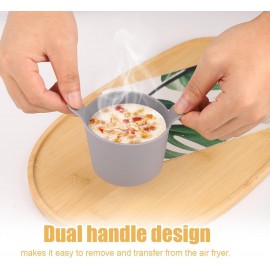 3pcs Silicone Egg Mold for Air Fryer, 3x2.2in Non Stick Silicone Ramek