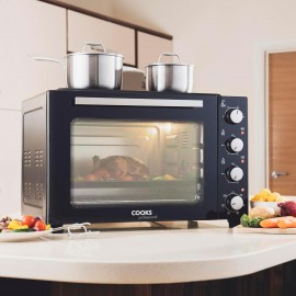 Cooks Professional Mini Oven with Ceramic Hobs | Energy Efficient Elec
