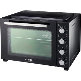 Cooks Professional Mini Oven with Ceramic Hobs | Energy Efficient Elec