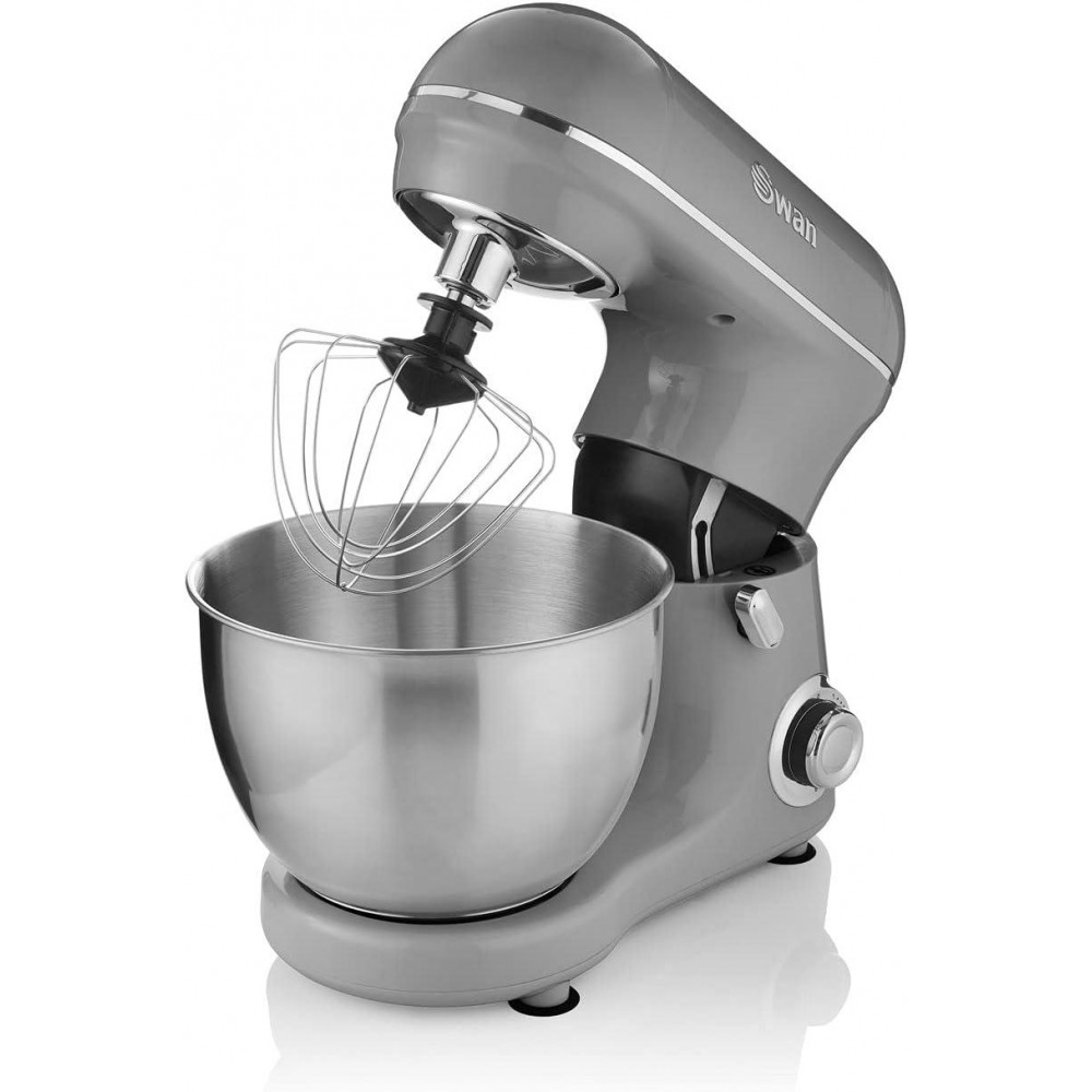 Swan SP21060GRN Retro Stand Mixer with 4L Stainless Steel Bowl, 8 Spee