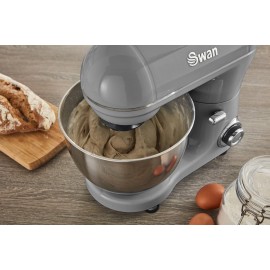 Swan SP21060GRN Retro Stand Mixer with 4L Stainless Steel Bowl, 8 Spee