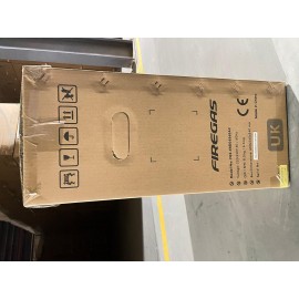 FIREGAS Black Chimney Cooker Hood 60cm with Carbon Filters Stainless S