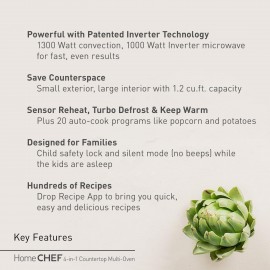 Panasonic HomeChef 4-in-1 Microwave Oven with Air Fryer, Convection Ba