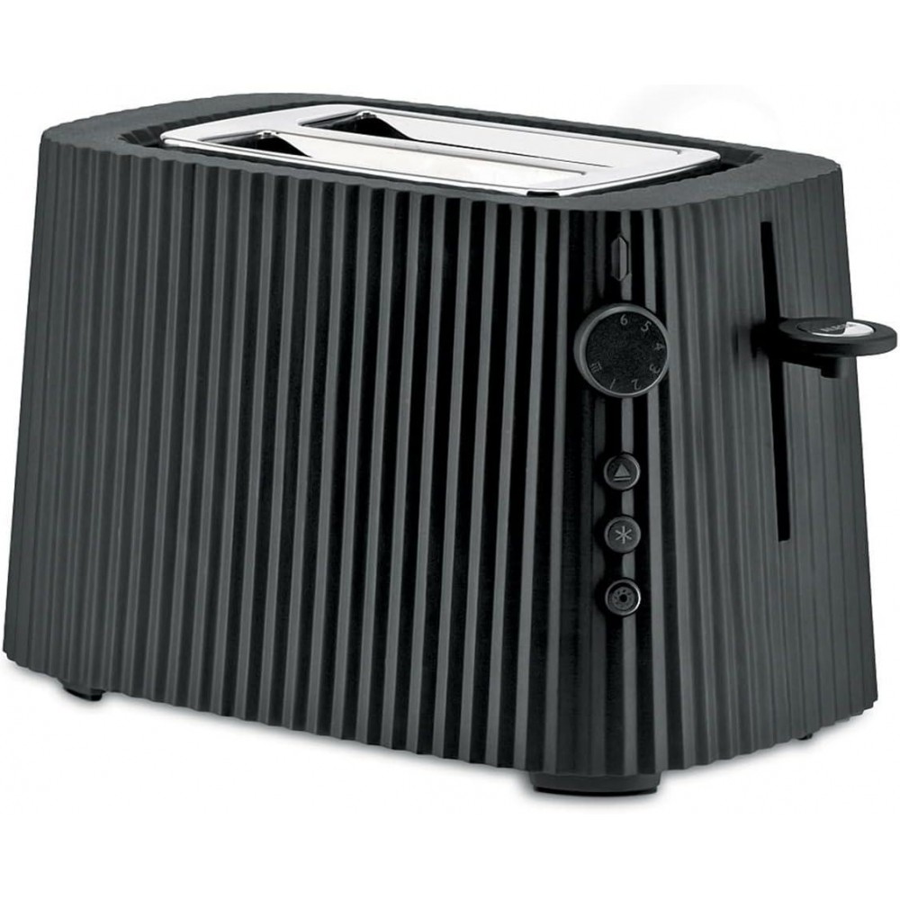 Alessi MDL08 B/UK Toaster, Plastic, Black