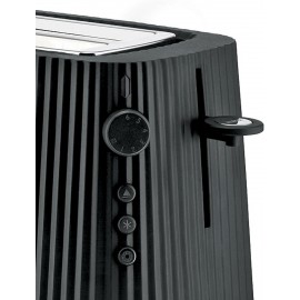 Alessi MDL08 B/UK Toaster, Plastic, Black