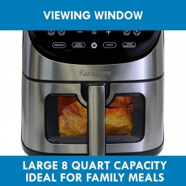 Kenmore 8 Qt Air Fryer, Family Size, 1700W, 12 Preset Cooking Function