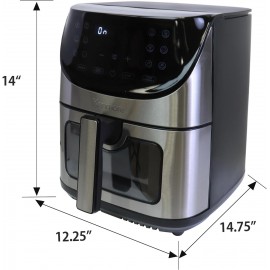 Kenmore 8 Qt Air Fryer, Family Size, 1700W, 12 Preset Cooking Function