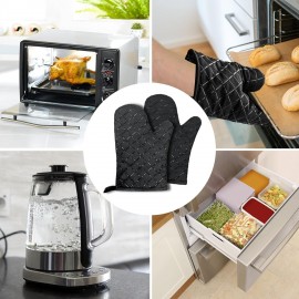 Oven Gloves, Heat Resistant Oven Mitts 1 Pair Portable Oven Glove Non