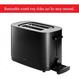 ZWILLING Enfinigy 2 Slice Toaster with Extra Wide 1.5 Slots for Bagels