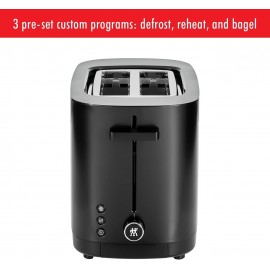 ZWILLING Enfinigy 2 Slice Toaster with Extra Wide 1.5 Slots for Bagels