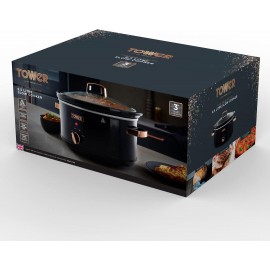 Tower T16019RG Infinity Slow Cooker with 3 Heat Settings & Keep Warm F