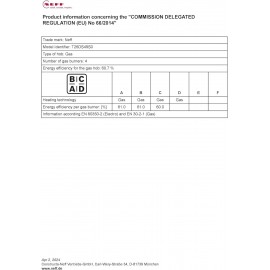 NEFF T26DS49S0 Gas Hob - Black, Built-in